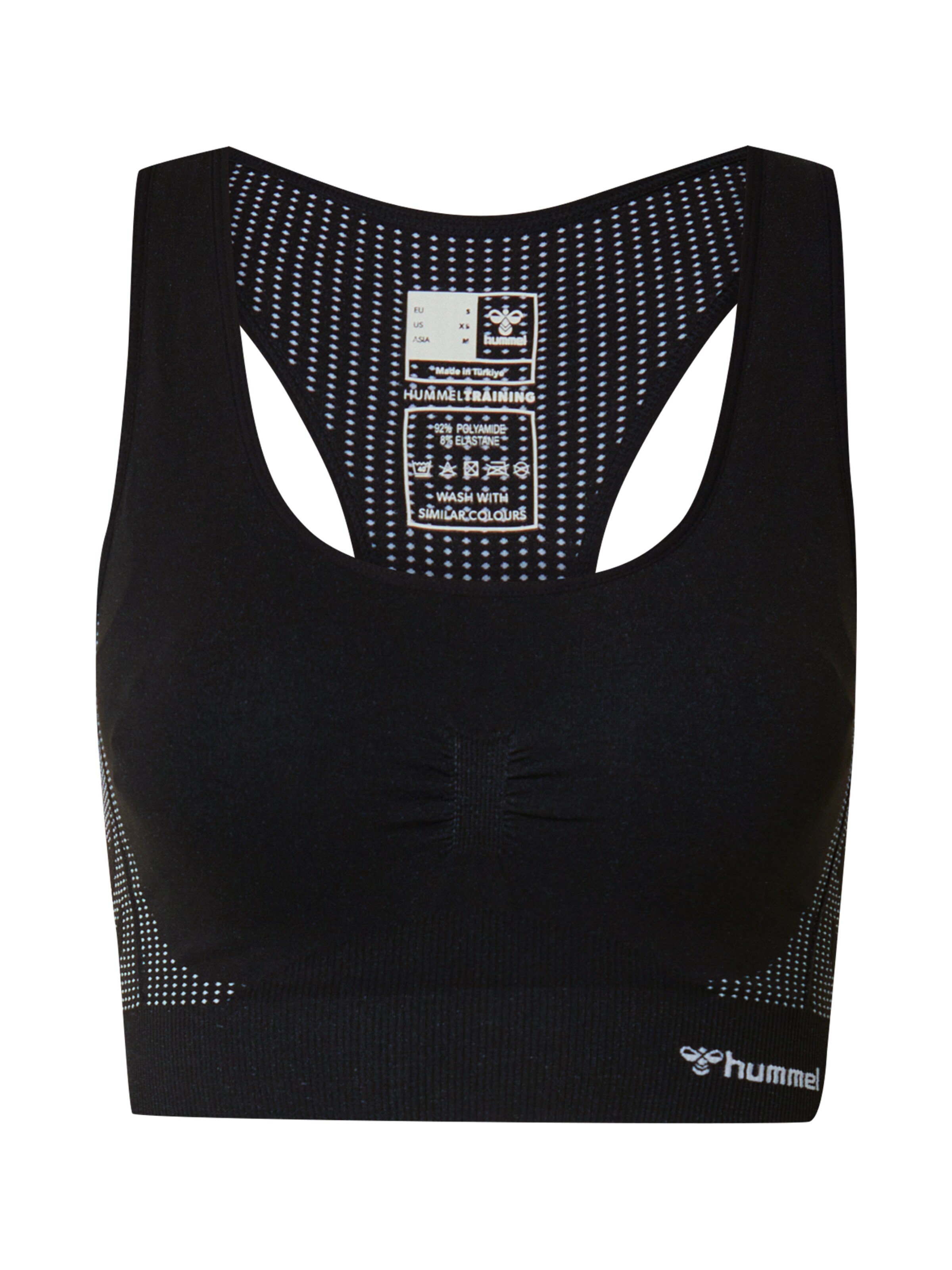 Bustier Soutien-gorge de sport Hummel en noir : devant