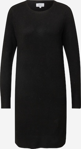 ONLY Knitted dress 'RICA' in Black: front