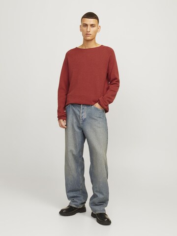 JACK & JONES Klasický střih Svetr 'JJEHILL' – červená