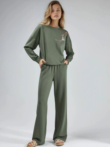 Hiccup - Calças de fato em verde: frente