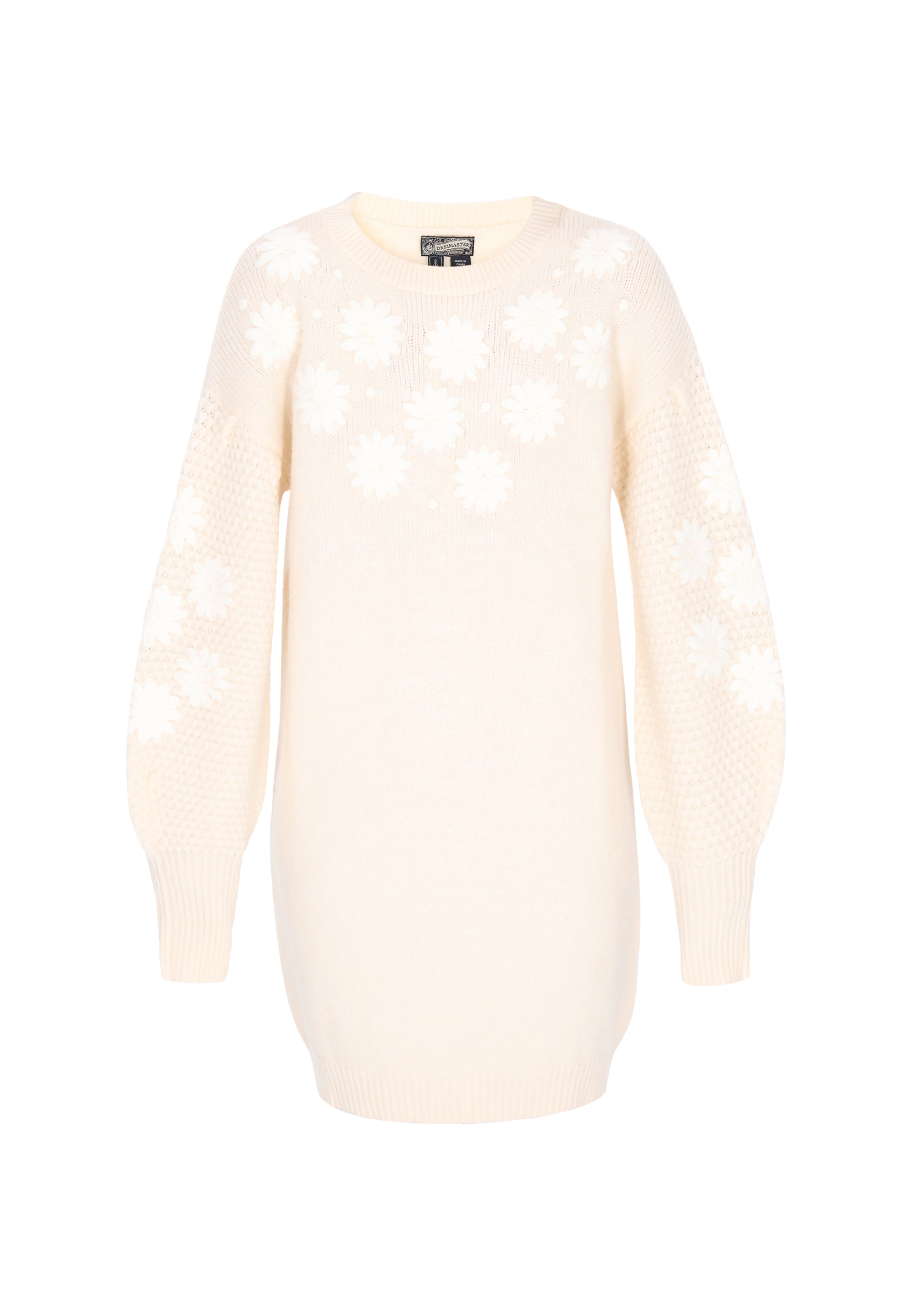 DreiMaster Vintage Pletené šaty - Béžová: predná strana