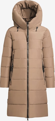 khujo Wintermantel 'Jilias6 Matt' in Braun: Vorderseite