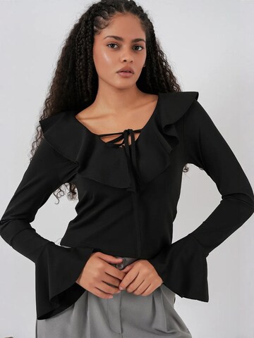 Chemisier Bigdart en noir : devant