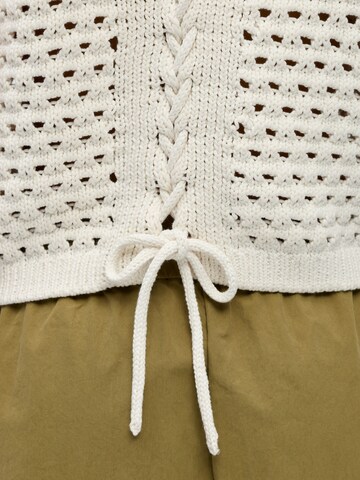 Tops en tricot 'OBJDunja' OBJECT en blanc