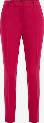 WE Fashion Slim fit Pleated Pants in Pink: front