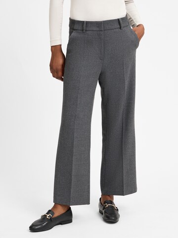 Cambio Wide leg Pleated Pants 'California' in Grey: front