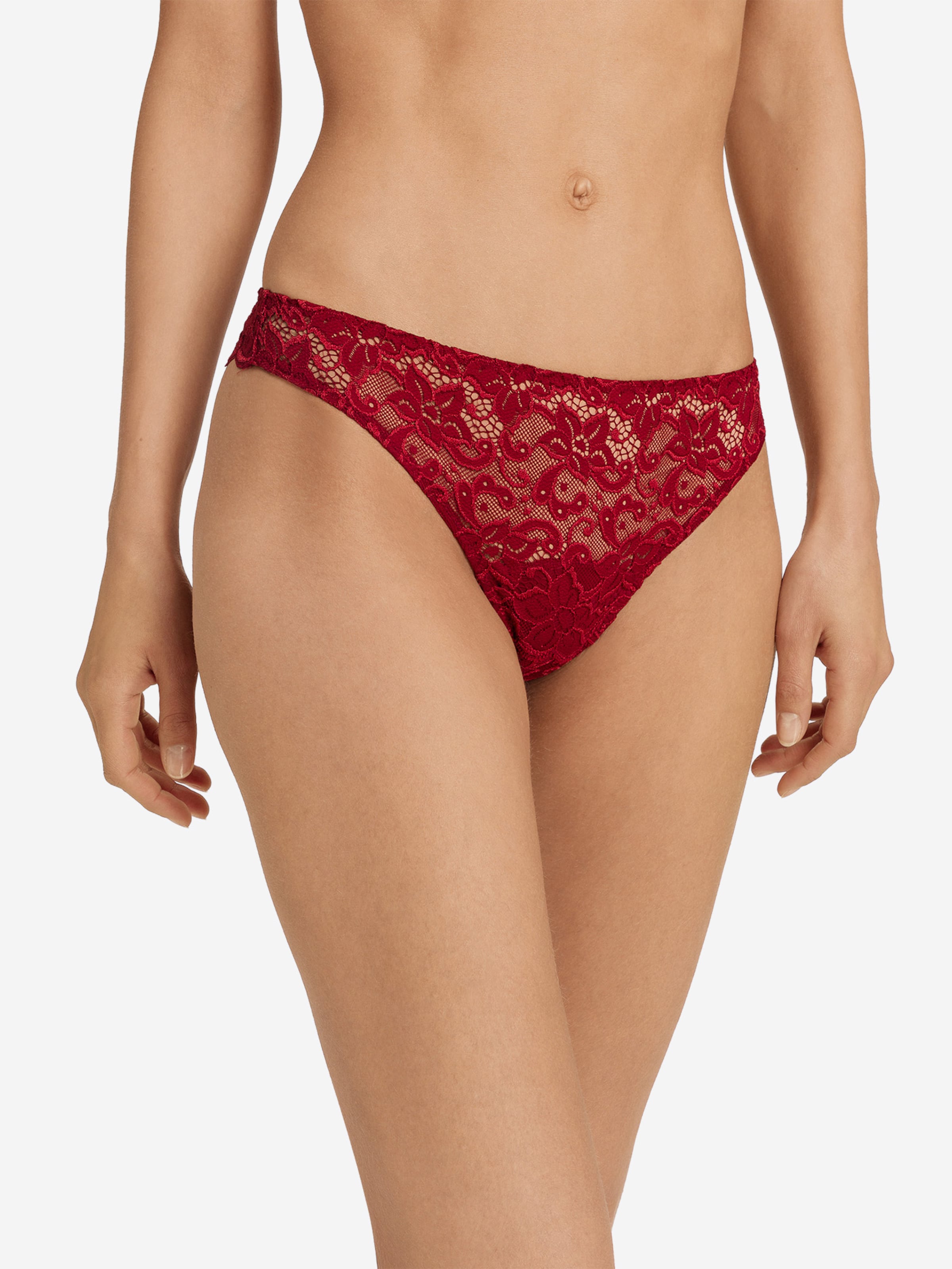 Hanro String ' Moments ' in Rood: voorkant