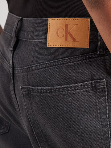 Calvin Klein JeansWide Leg/ Široke nogavice Traperice - crna boja