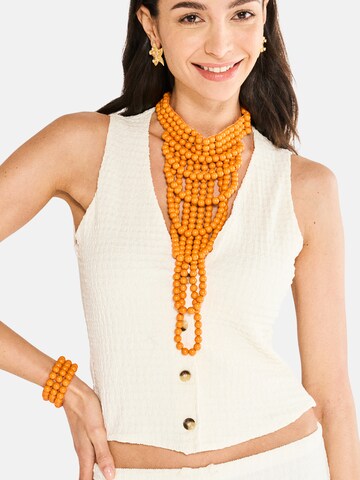 NALì Ketting 'ISA' in Oranje: voorkant