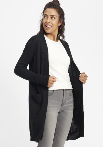 Oxmo Knit Cardigan 'Neli' in Black: front