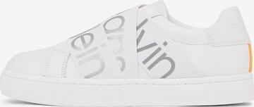 Calvin Klein Jeans Slip-Ons in White: front