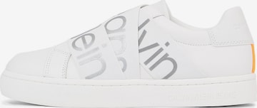 Slip on Calvin Klein Jeans en blanc : devant