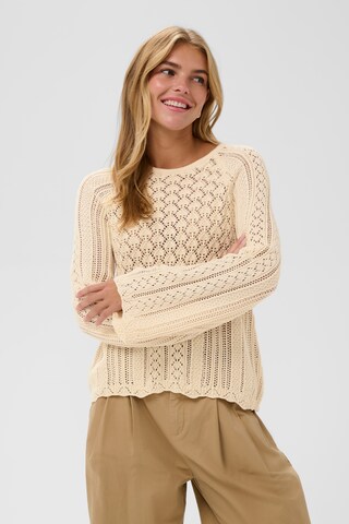 SAINT TROPEZ Pullover 'PerlitaSZ' in Beige: Vorderseite