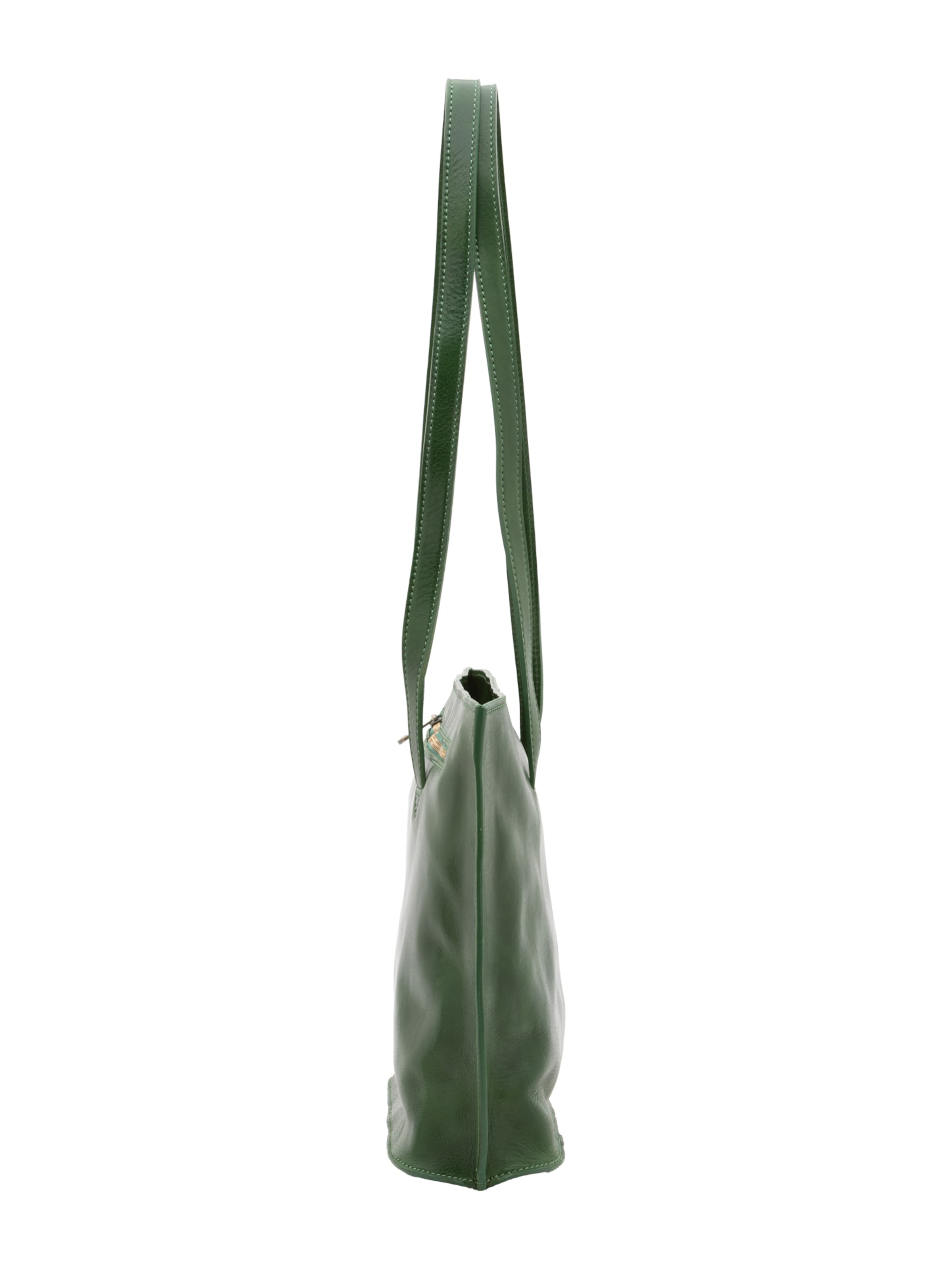 Borsa a spalla 'Borsa a Spalla Donna Pelle Vacchetta - Chiusura Zip Made in Italy' di I Fratelli in verde