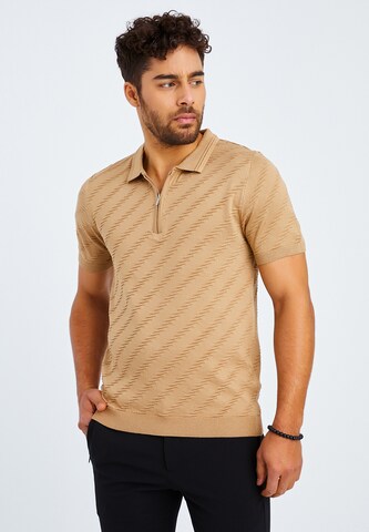 Leif Nelson Shirt in Bruin: voorkant