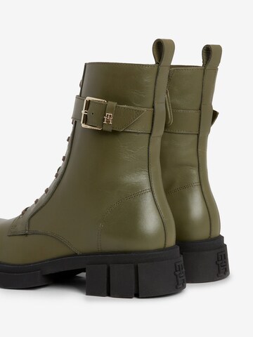 TOMMY HILFIGER Lace-Up Ankle Boots in Green