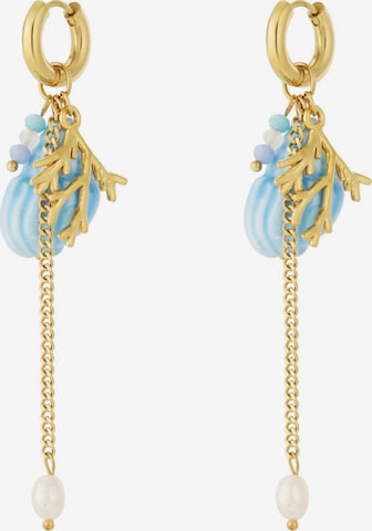 Cala Rose Ohrringe 'SIRENA' in Blau: Vorderseite