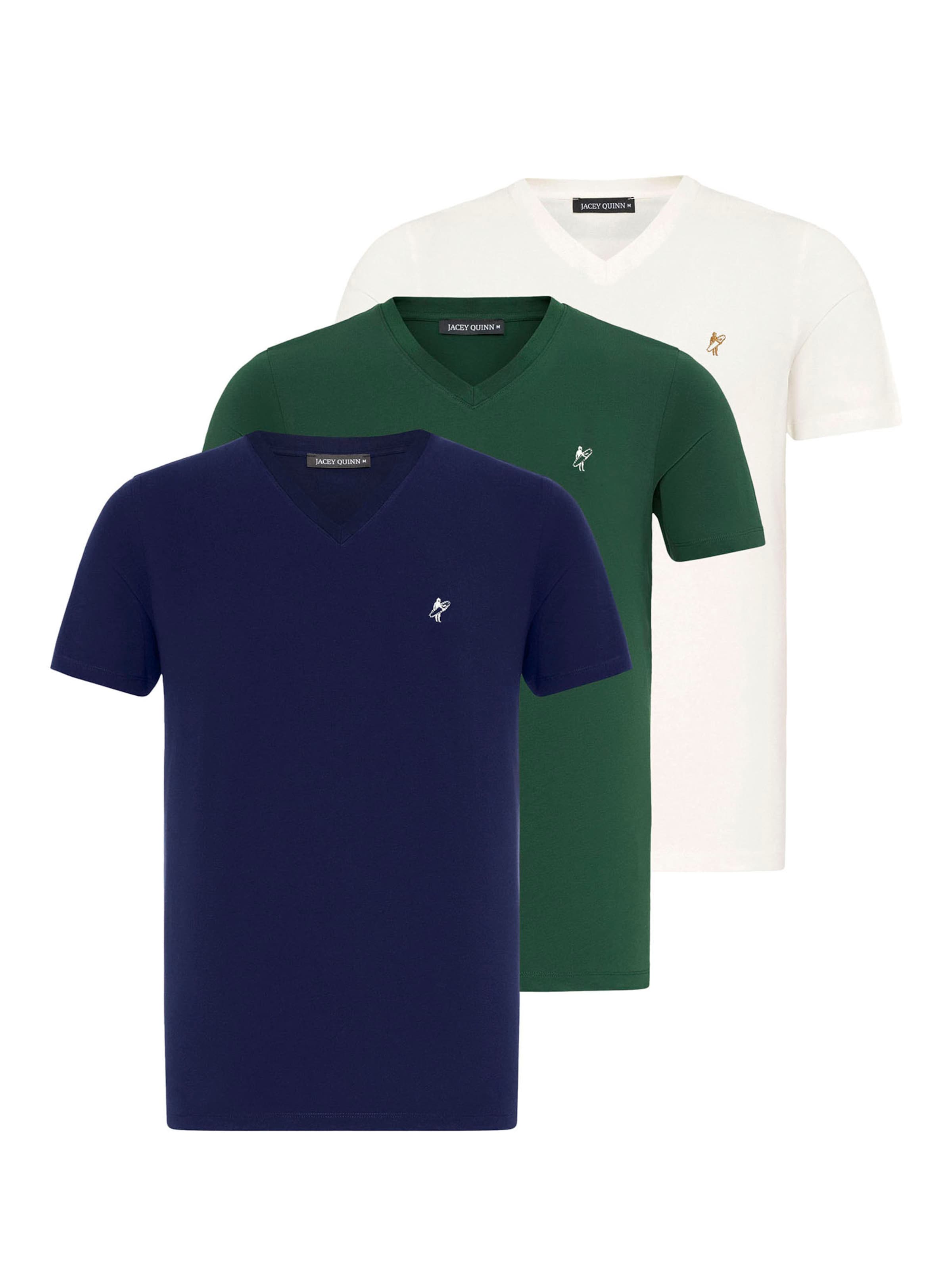 Jacey Quinn - Camisa em azul: frente