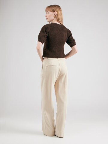 Wide Leg Pantalon à plis TOM TAILOR en beige