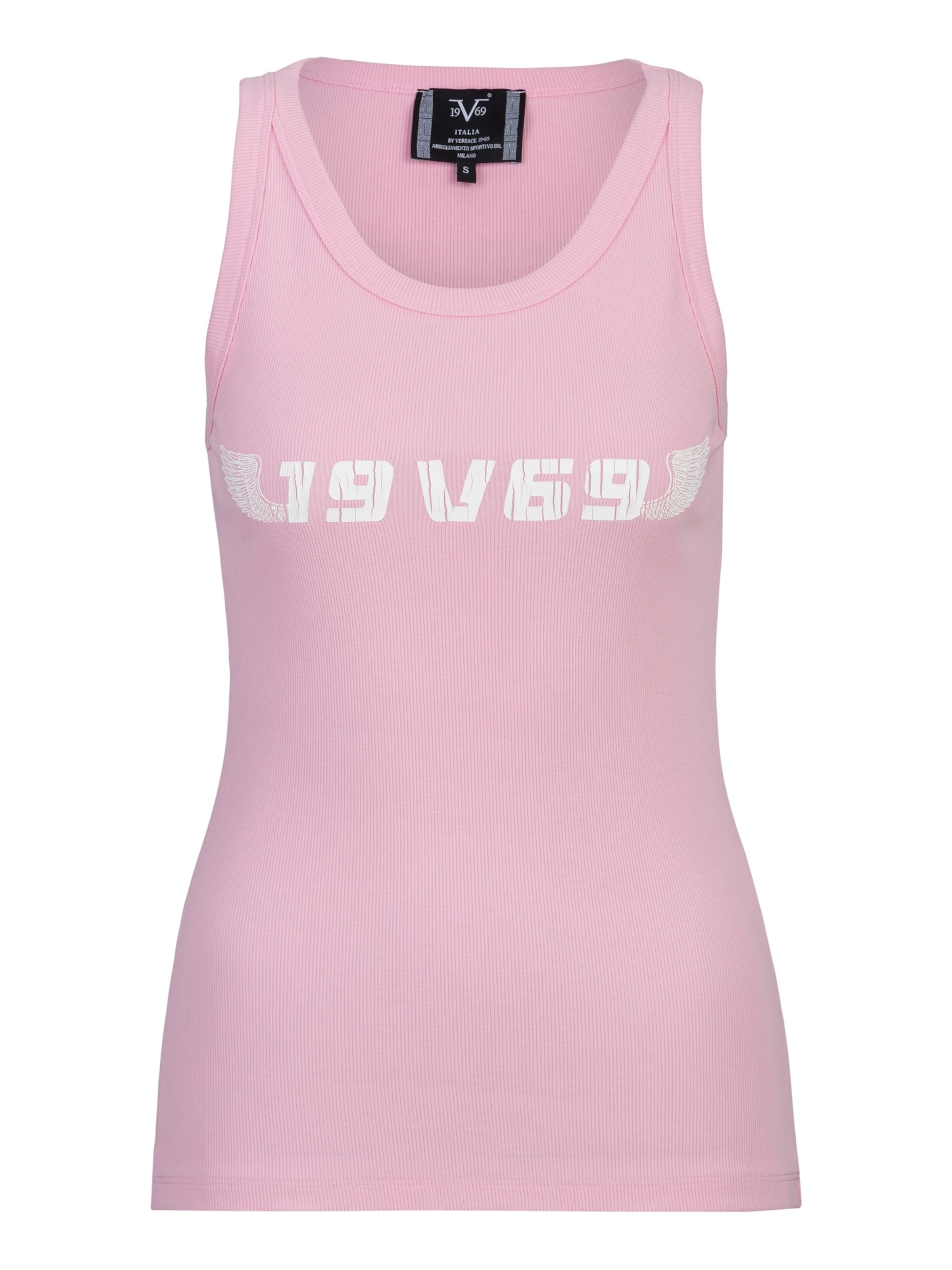 19V69 ITALIA Top 'BENICIA RACING' in Pink: front