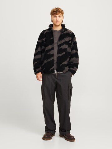 JACK & JONES Fleecejacke 'JCOTerrain' in Schwarz
