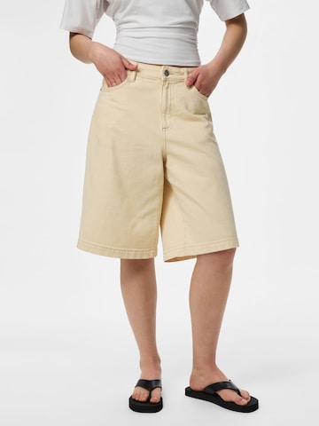 PIECES - Loosefit Vaquero 'PCGrace' en beige: frente