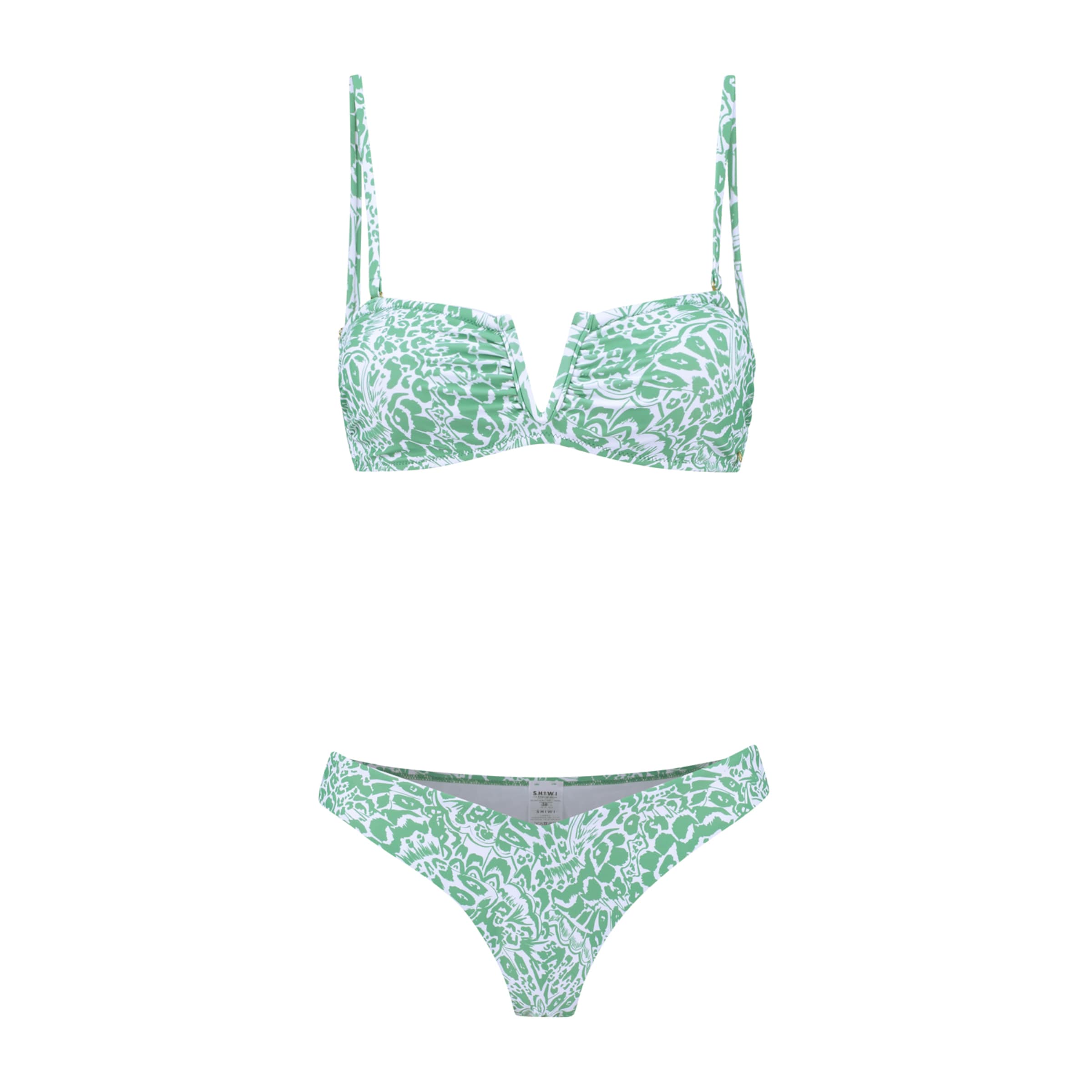 Shiwi Bandeau Bikini i grön: framsida
