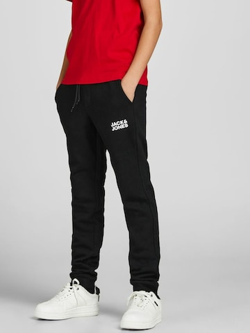 Jack & Jones Junior - Tapered Pantalón 'Gordon' en negro: frente