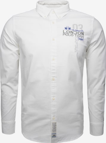 La Martina - Regular Fit Camisa 'MAC301' em branco: frente