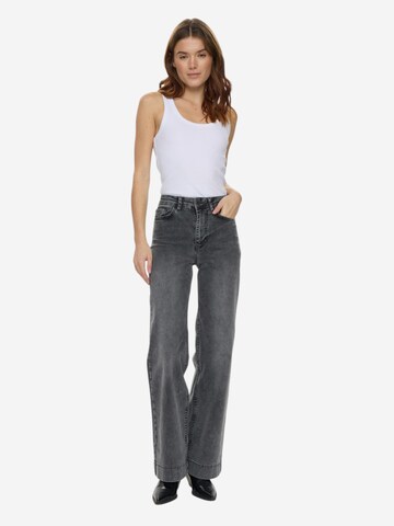 NÜMPH - Perna larga Calças de ganga 'NUPARIS HR WIDE JEANS ' em preto: frente