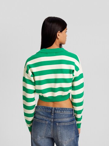 Pull-over Bershka en vert