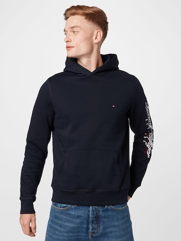 Sweat-shirt TOMMY HILFIGER en bleu : devant