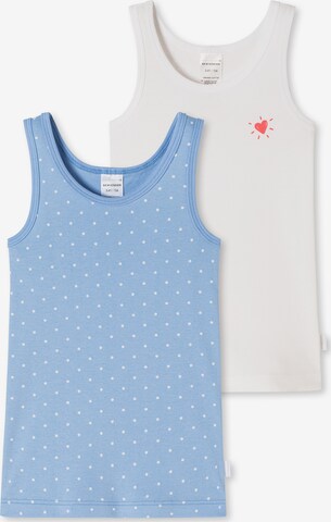 Maillot de corps ' Fine Rib Organic ' SCHIESSER en bleu : devant