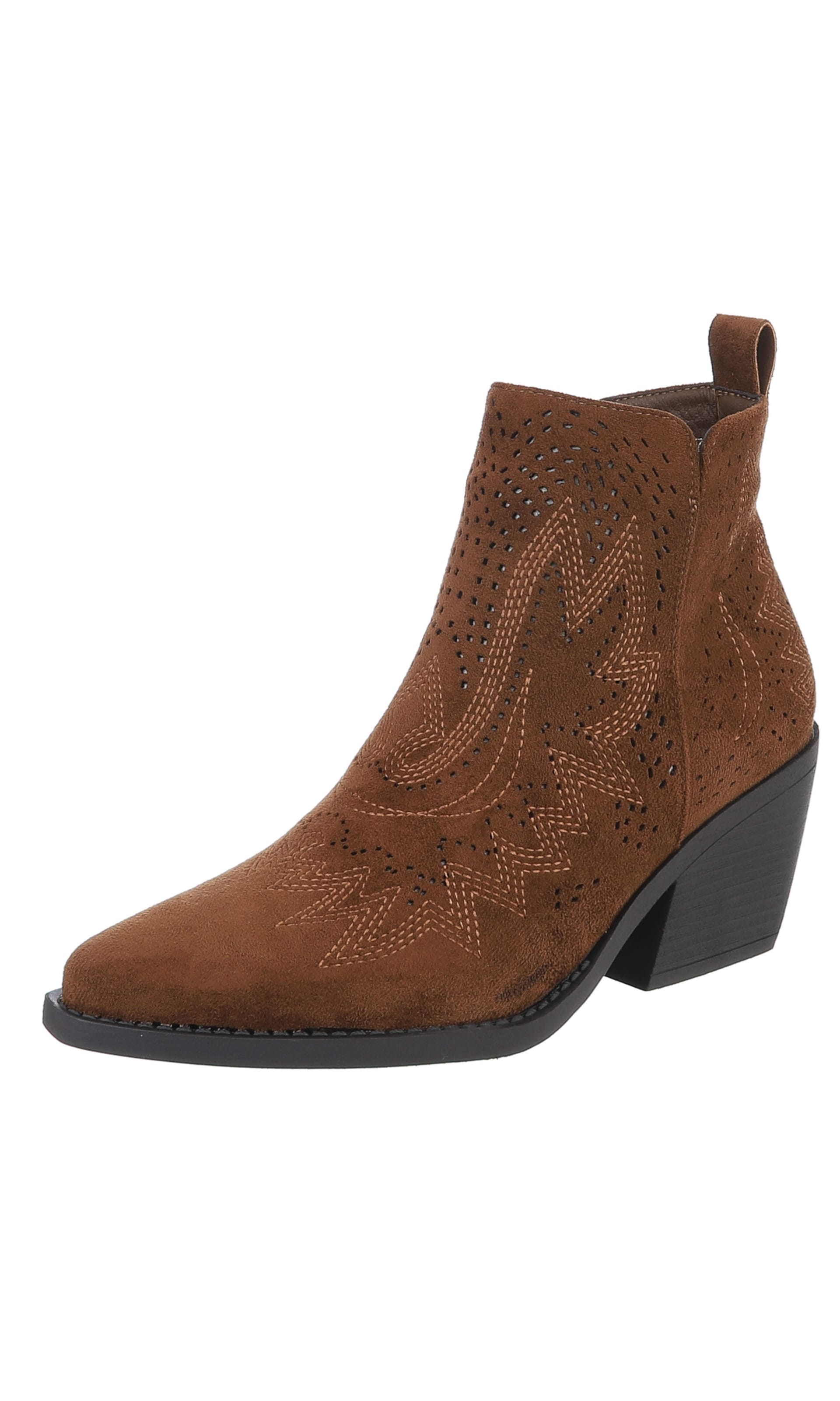 Ital-Design Cowboy Boots in Brown: front