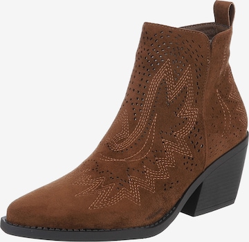 Ital-Design Cowboy Boots in Brown: front
