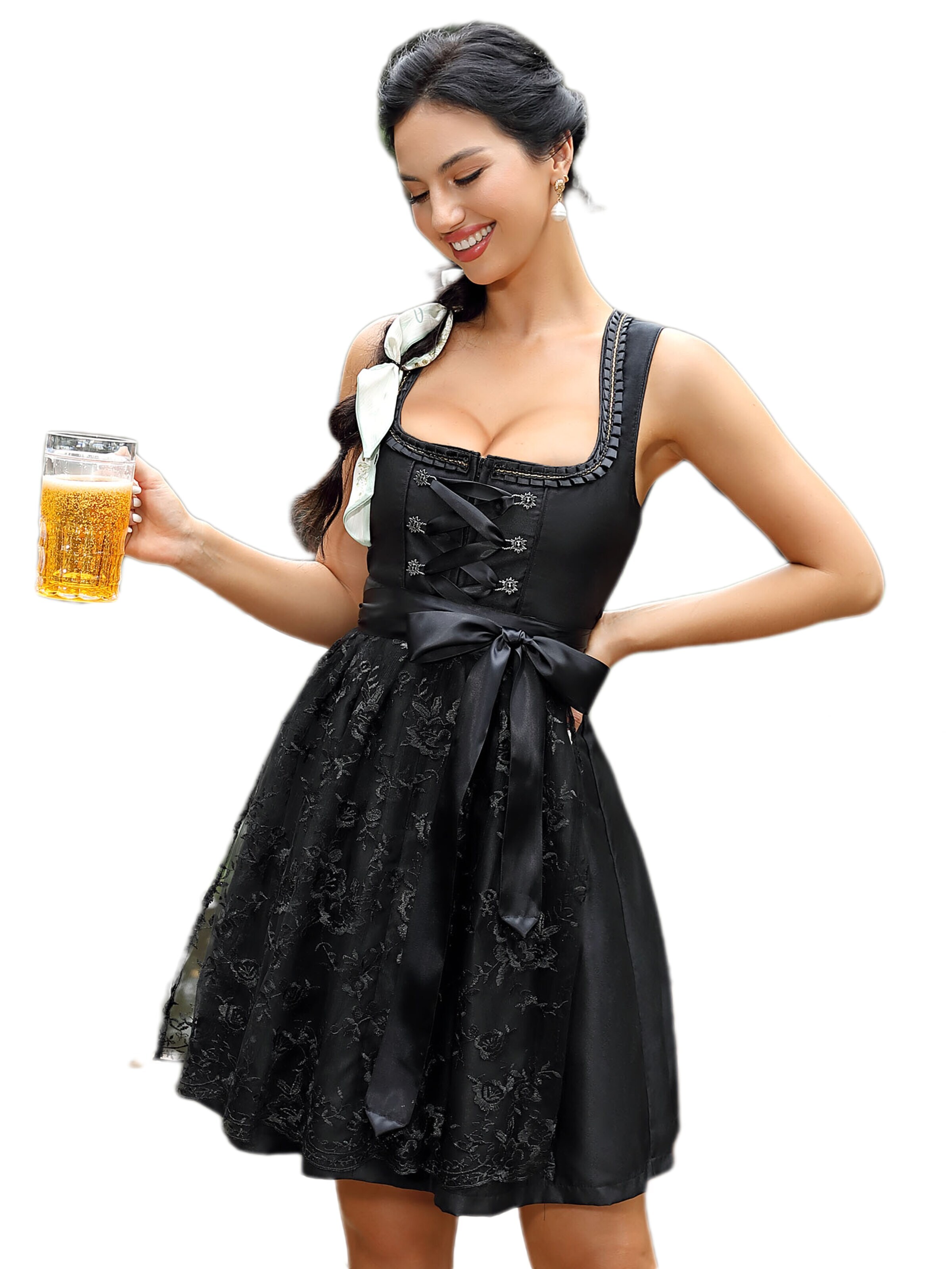 Yesfashion Dirndl w kolorze czarny