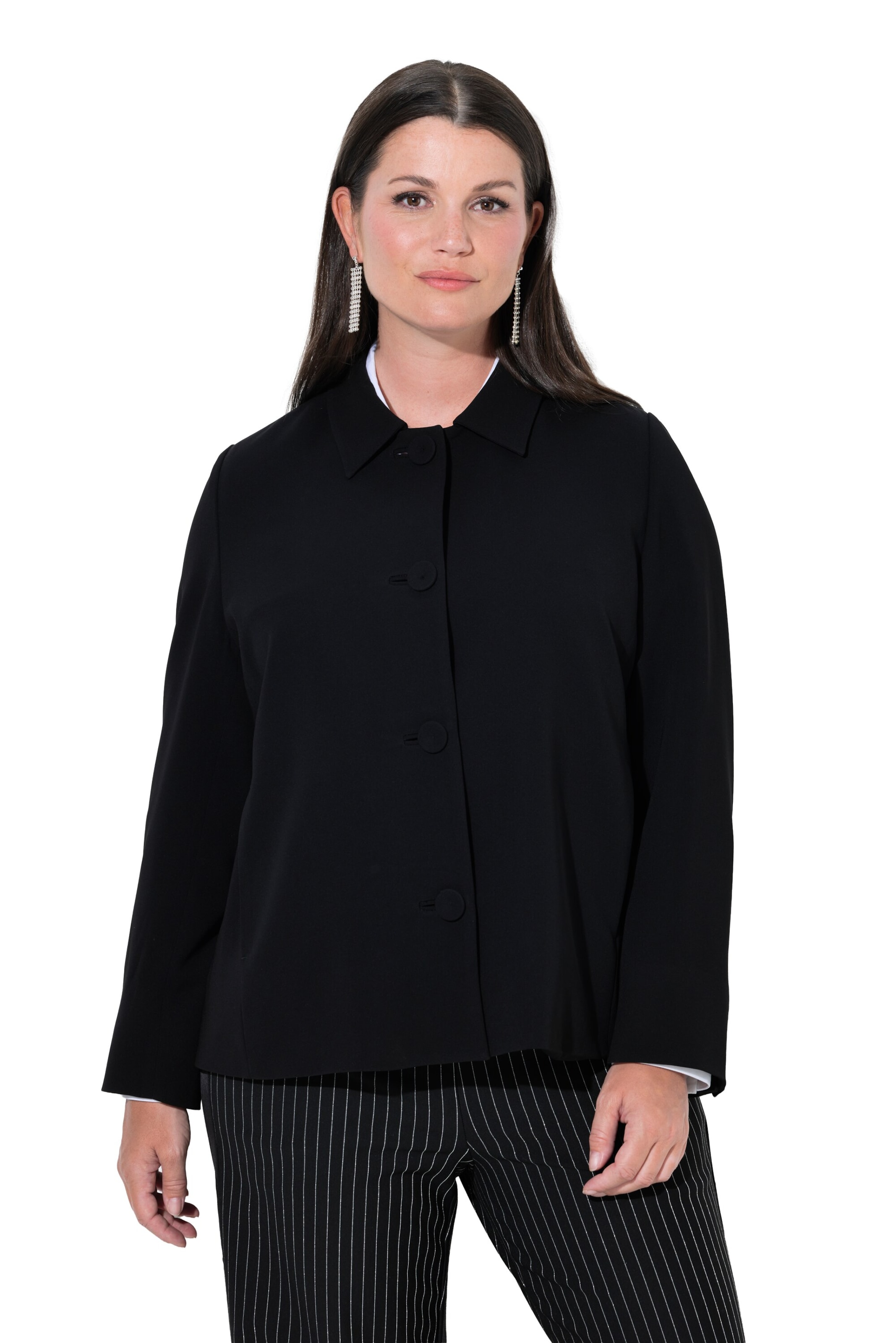 Ulla Popken Jacke in Schwarz: Vorderseite
