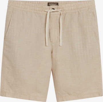 Superdry Regular Pants in Beige: front