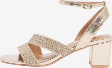 Sandales Lipsy en or : devant