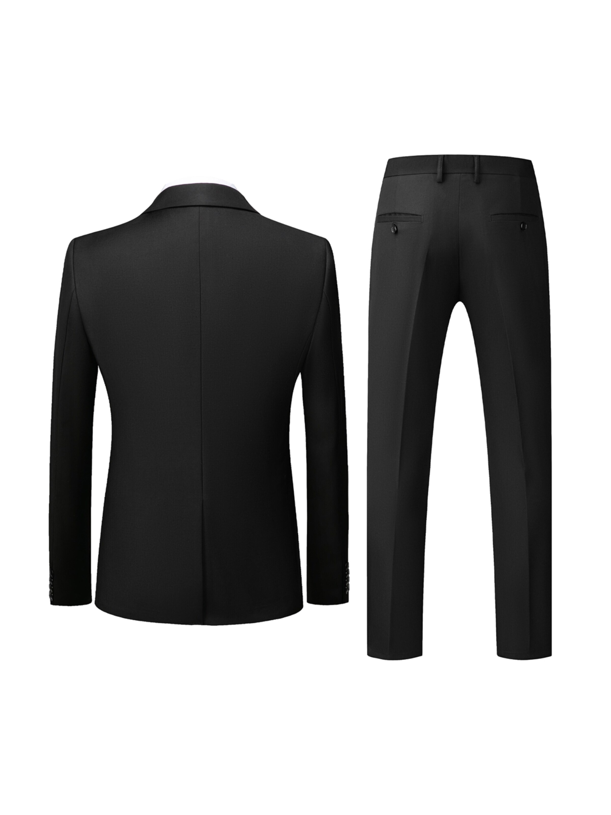 YOUTHUP Slimfit Anzug 'Dreiteiler'‌‌‌‌‌‌‌‌ in Schwarz
