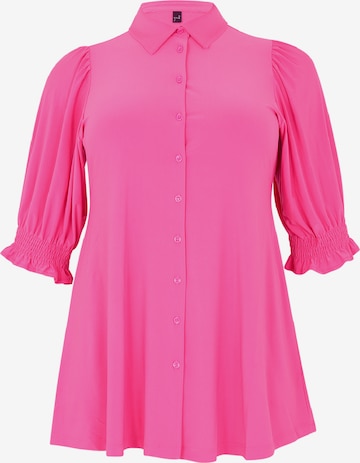 Yoek Blouse in Roze: voorkant