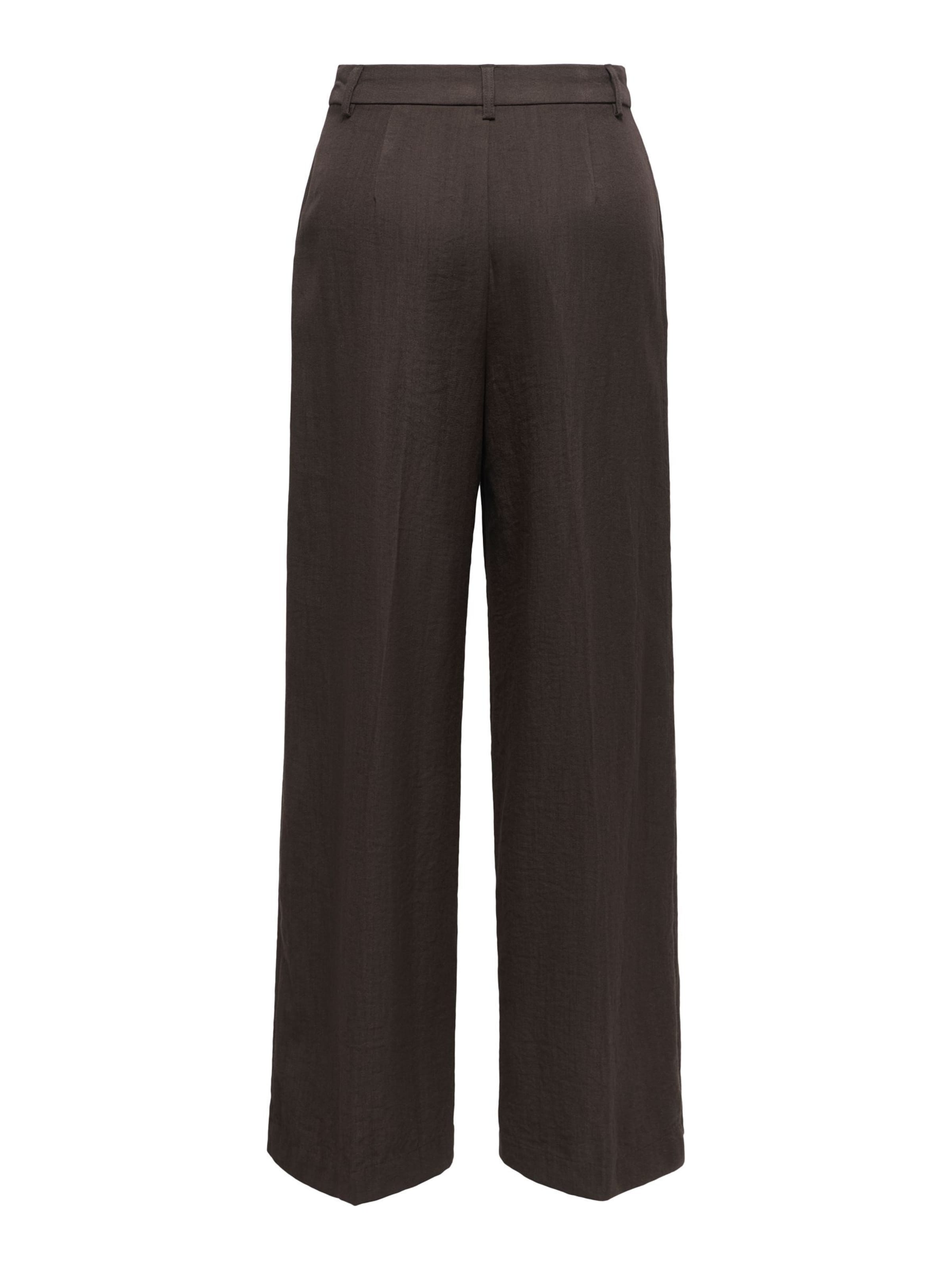 JDY Wide leg Pleat-Front Pants 'RIVER' in Brown