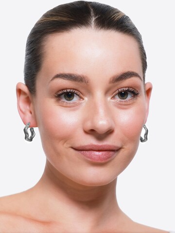 Boucles d'oreilles 'Gesa' Heideman en argent : devant