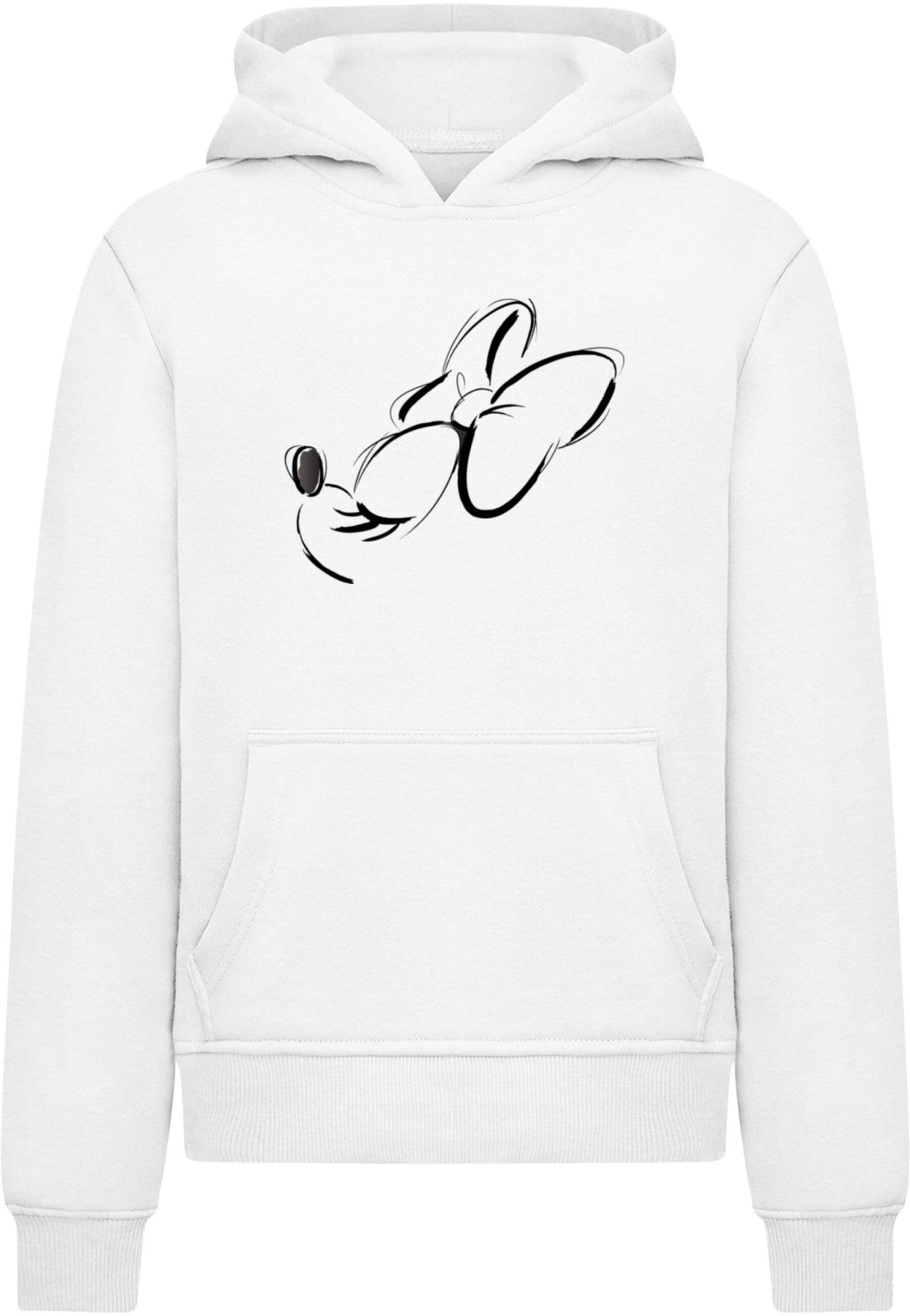 ABSOLUTE CULT Sweatshirt 'Minnie Mouse - Nose Up' in Weiß: Vorderseite