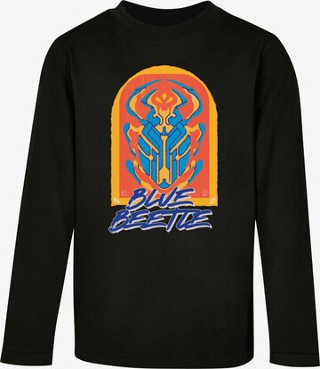 ABSOLUTE CULT Shirt 'Blue Beetle - Beetle' in Zwart: voorkant