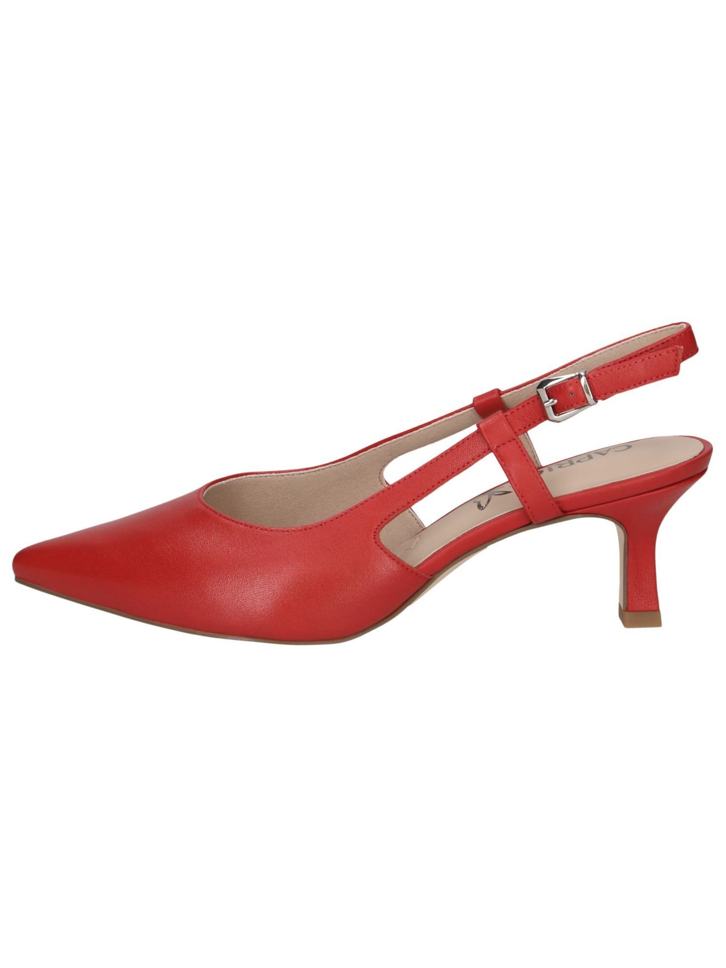 CAPRICE Slingback Pumps in Red