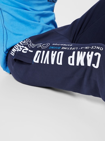CAMP DAVID Zúžený Kalhoty – modrá