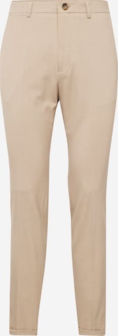 Coupe slim Pantalon 'Liam' Matinique en beige : devant