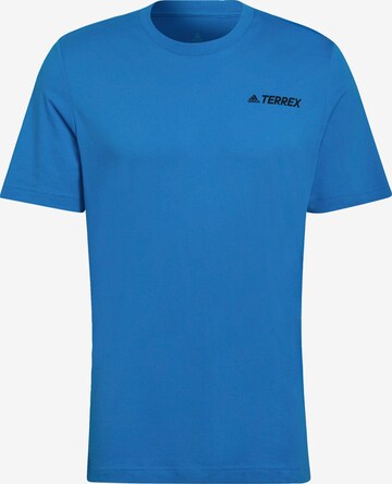 T-Shirt fonctionnel ADIDAS TERREX en bleu : devant