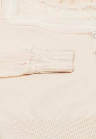 Pull-over caneva en blanc